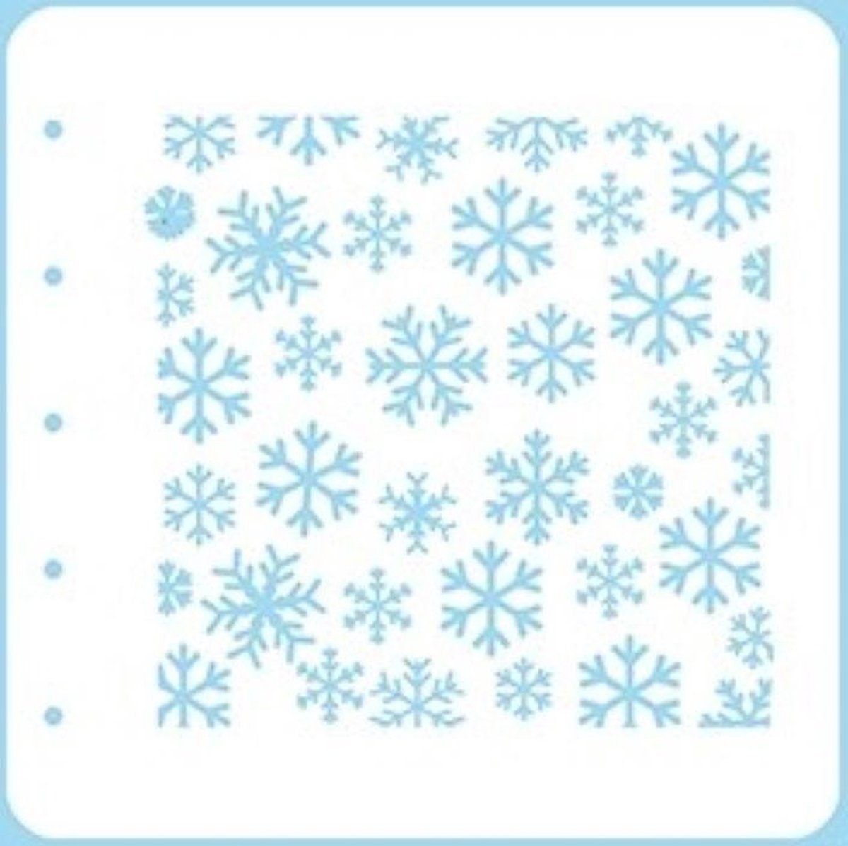 COLST004 Nellie Snellen - Magnetic Stencil - mixed media sjabloon - sneeuw - sneeuwvlokken - ijskristal